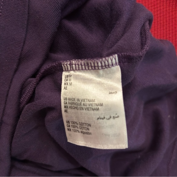 Karen Scott Purple Rhinestone Studded Long‎ Sleeve Cotton Top Size M - Picture 10 of 10